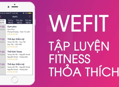 WeFit - ứng dụng kết nối phòng tập gym Hà Nội và TPHCM