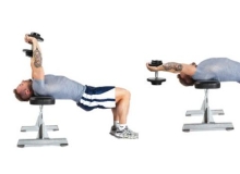 Vớt tạ đơn tập cơ ngực, cơ xô - Dumbbell Pullover