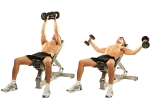 Mở rộng ngực sang 2 bên với tạ đơn trên ghế dốc  - Incline Dumbbell Flyes