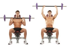 Tập vai với bài tập Seated Barbell Military Press