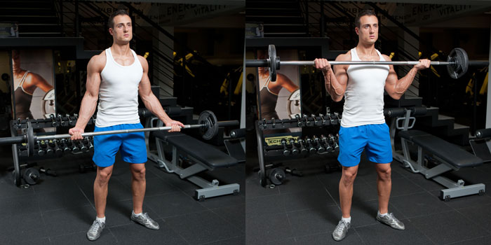 Wide-Grip Standing Barbell Curl